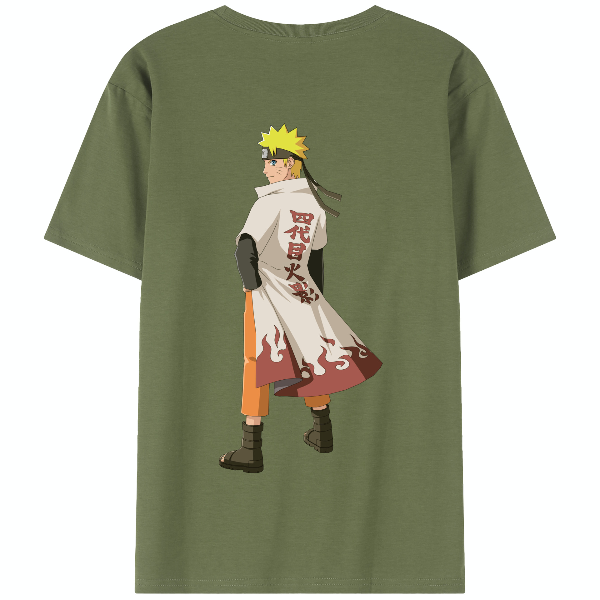 （画像用） NARUTO -ナルト- うずまき ナルト Uzumaki Naruto 綿100％半袖Tシャツ（背面プリント）